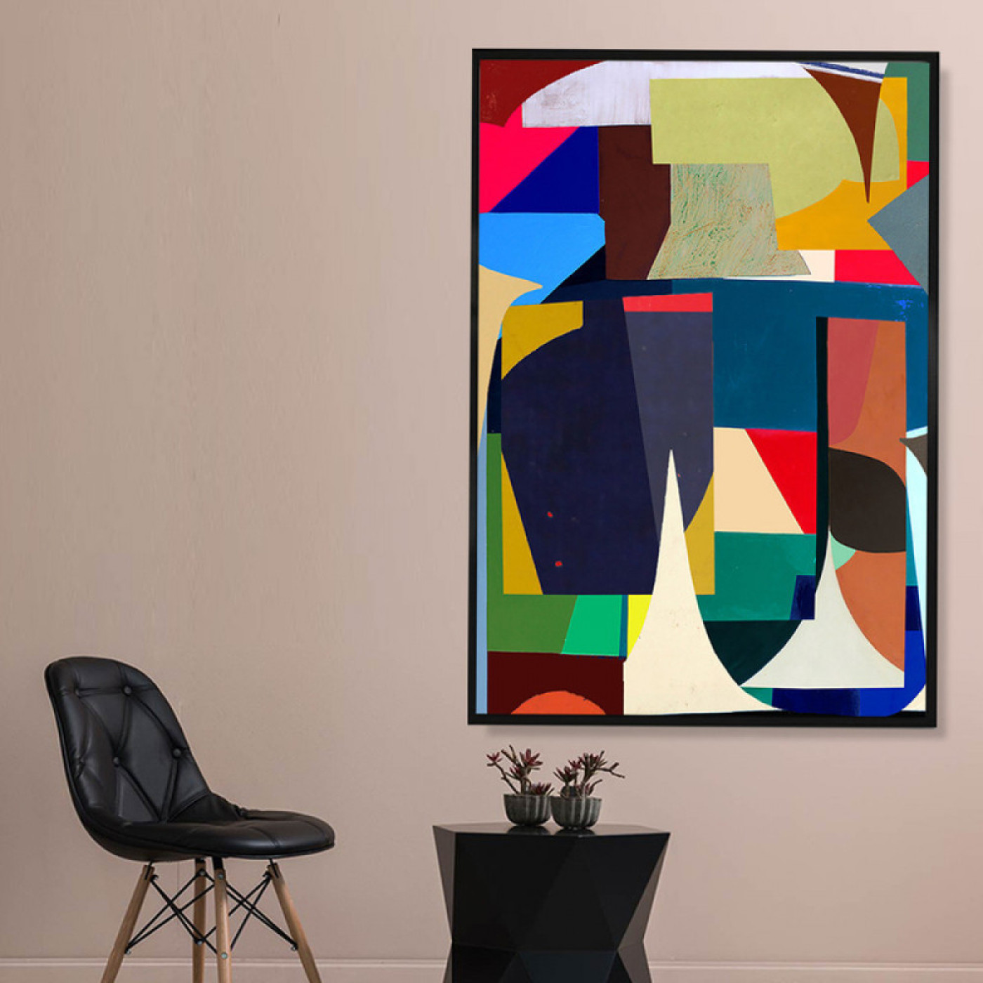 لوحة كانفاس مميزة قماشية رسمة تجريدي - 120x80 سم