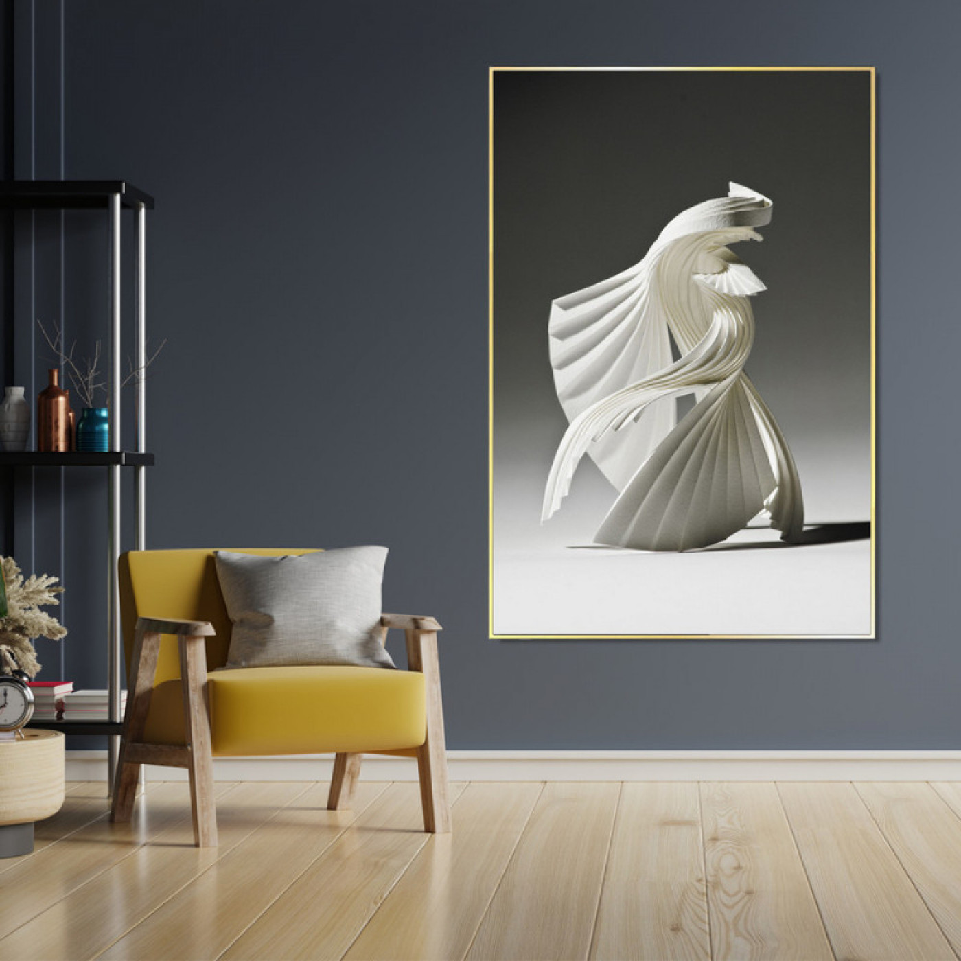 لوحة حائط قماشية رسمة تجريدي فنية - 120x80 سم