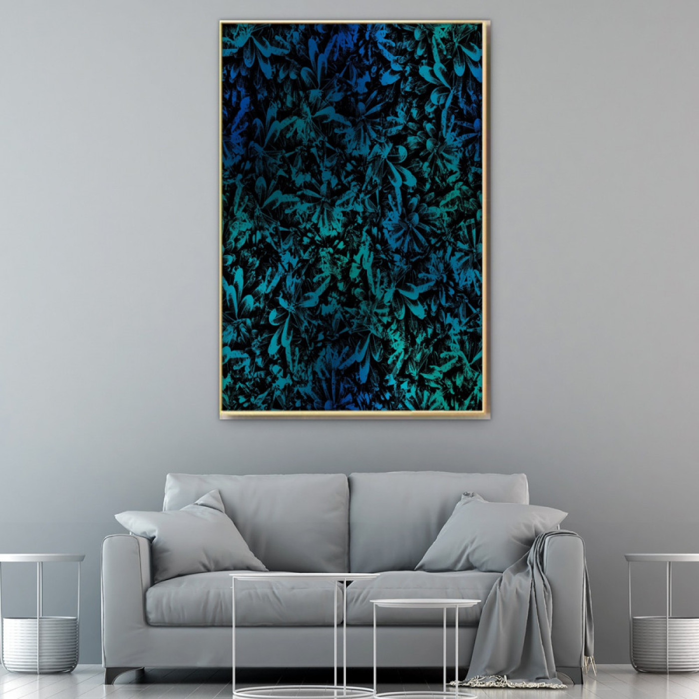 لوحة قماشية بتصميم عصري هادئ مع برواز - 120x80 سم