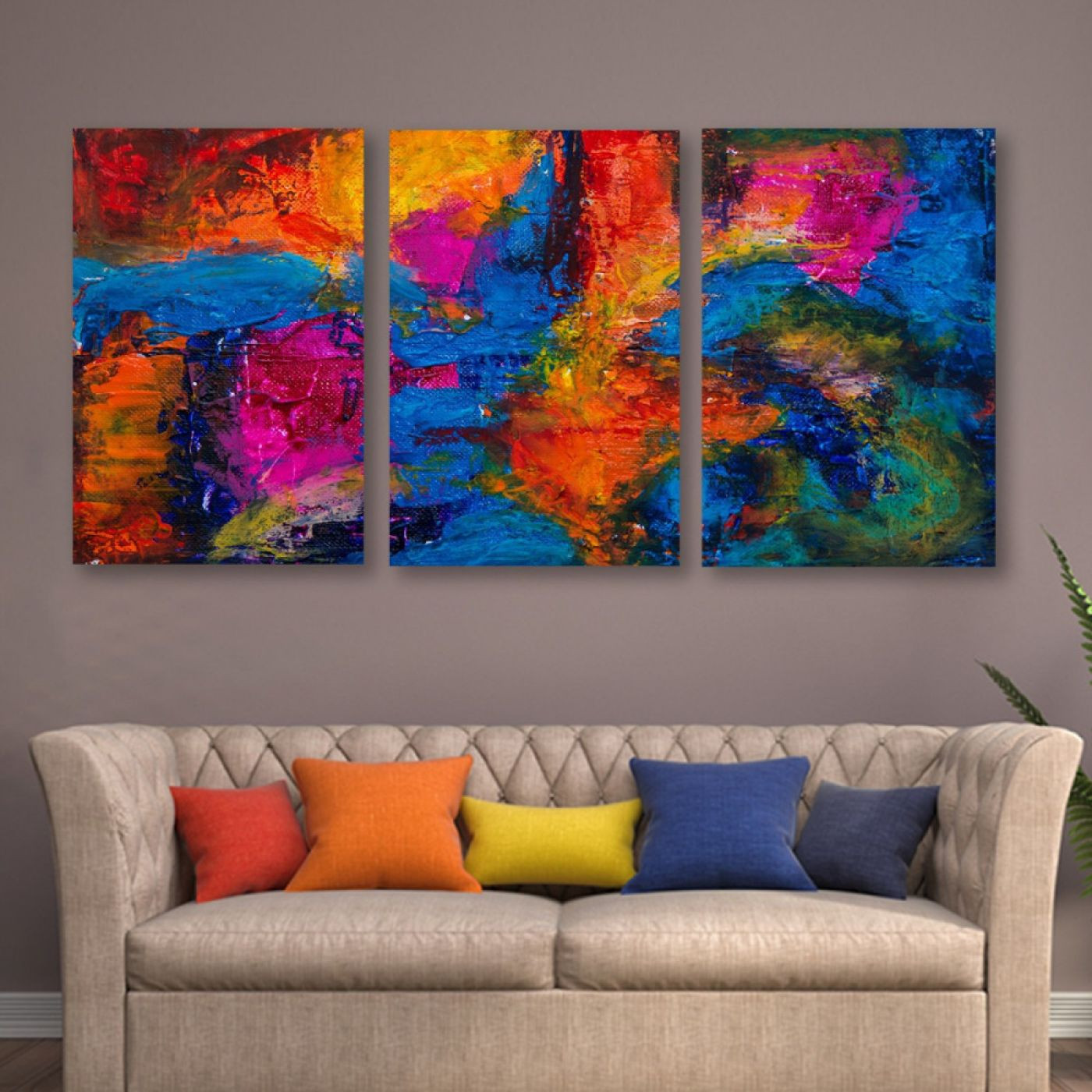 لوحة حائط خشبية روح الألوان - 120x60 سم - خشب ام دي اف - PH 90