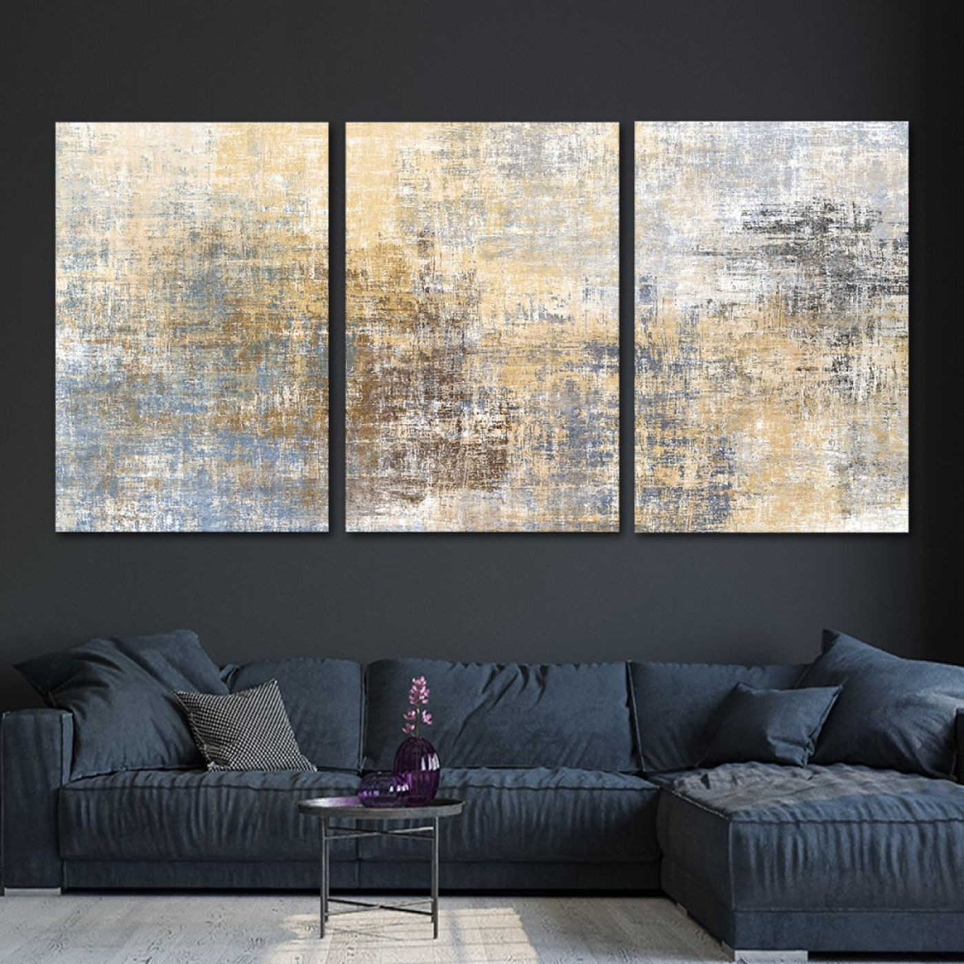 لوحة حائط خشبية تصميم الفن العصري - 120x60 سم - خشب ام دي اف - PH 211