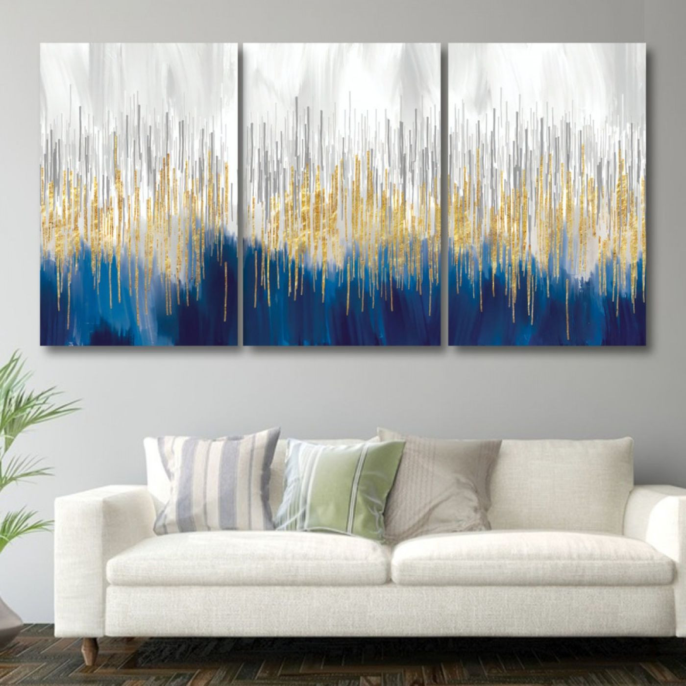 لوحة حائط بتصميم تجريدي مورغان - خشب ام دي اف - 120x60 سم - PH 253