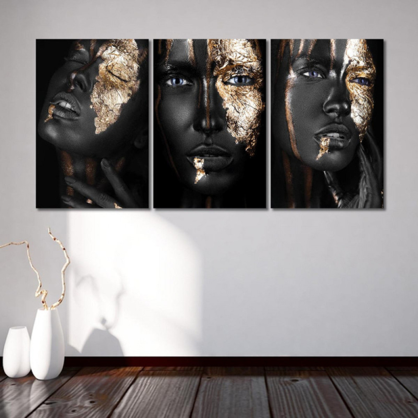 لوحة حائط تصميم امرأة أبيض وأسود - خشب ام دي اف - 120x60 سم - PH 16
