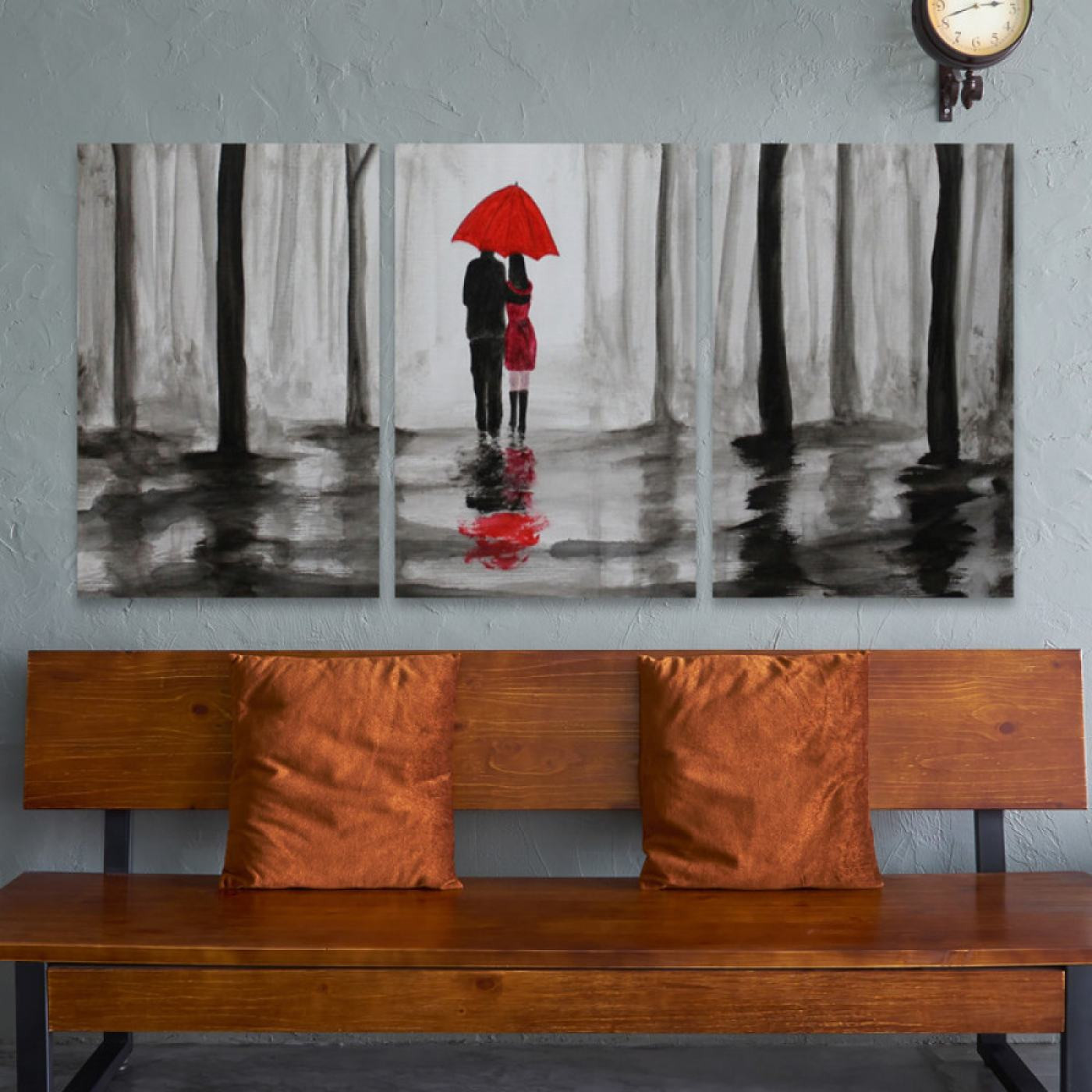 لوحة حائط معاً ثلاث ثطع - خشب ام دي اف - 120x60 سم - lp3-539
