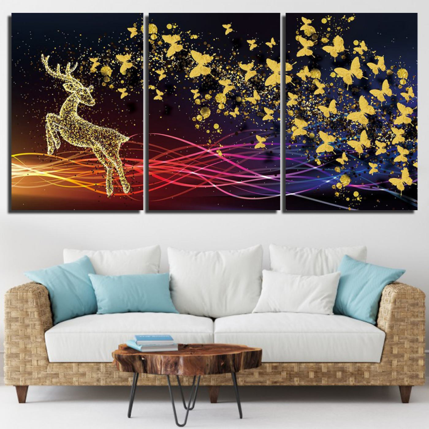 لوحة حائط غزال سحري - خشب ام دي اف - 120x60 سم - PH 26
