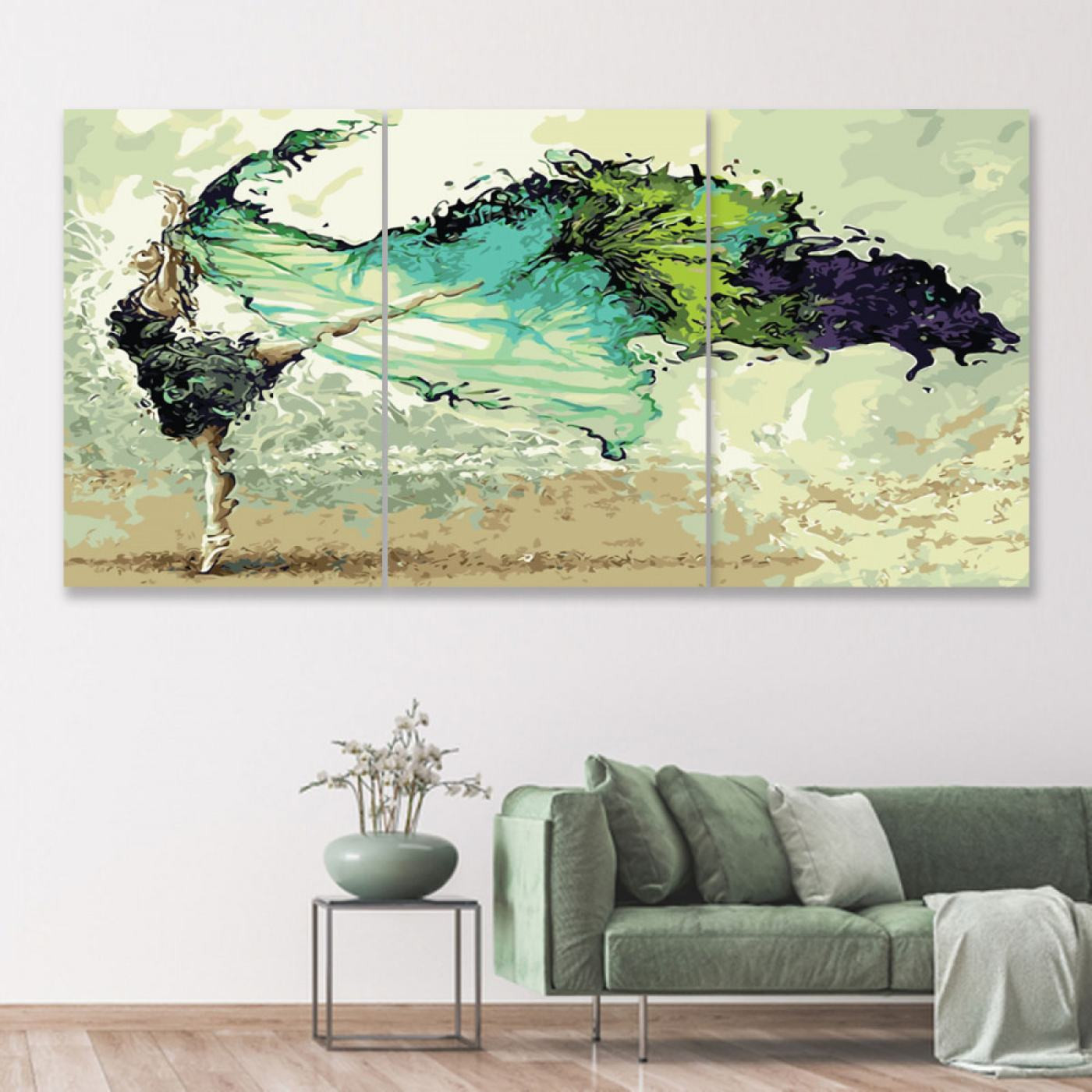 لوحة حائط فن زيتي المرأة الراقصة - خشب ام دي اف - 120x60 سم - PH 37