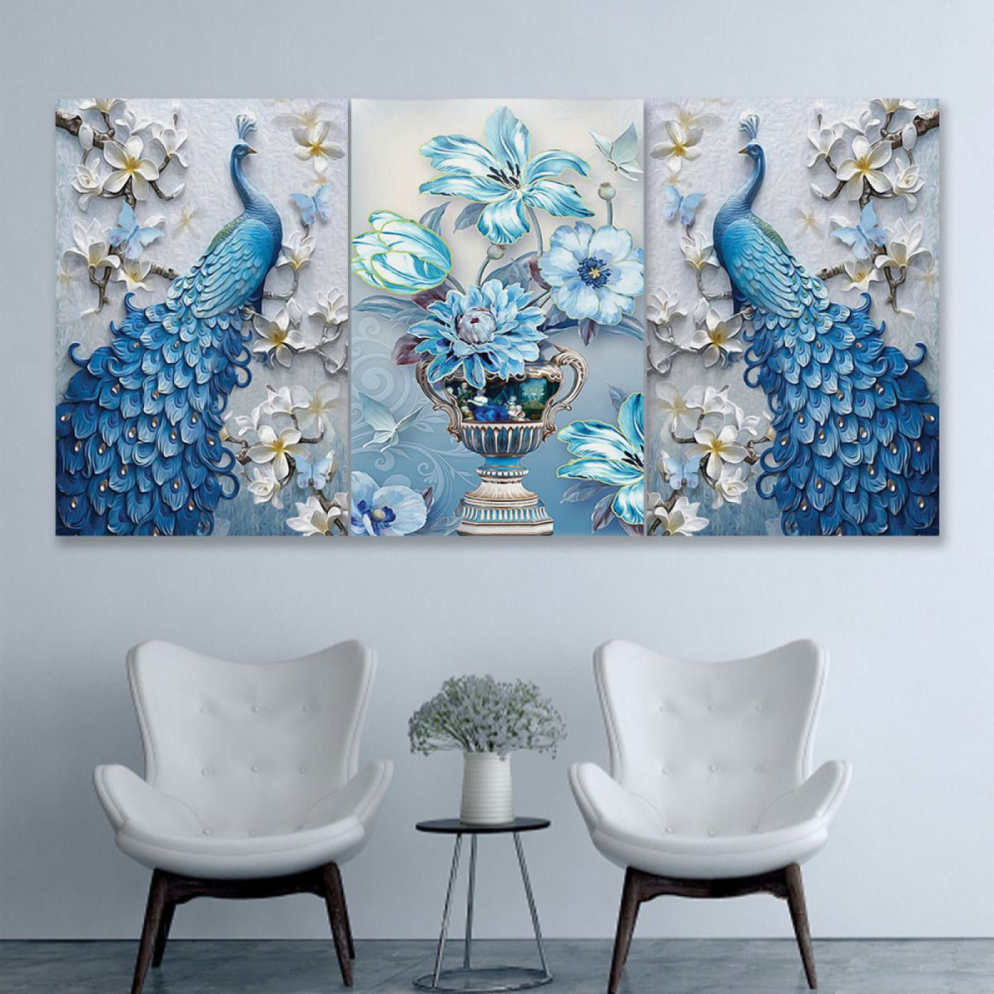 لوحة حائط طاووس - خشب ام دي اف - 120x60 سم - PH 38