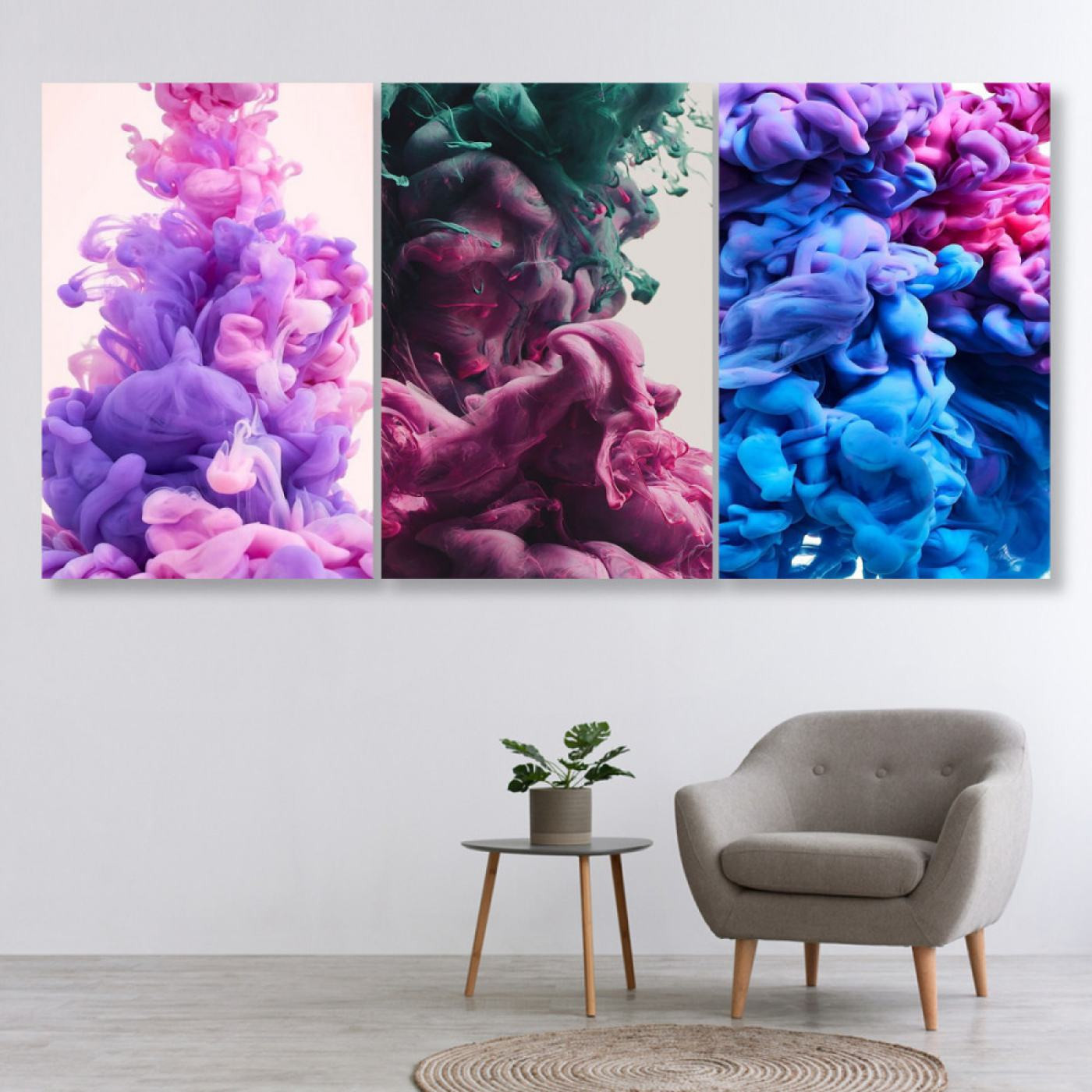 لوحة حائط دخان ملون - خشب ام دي اف - 120x60 سم - PH 59