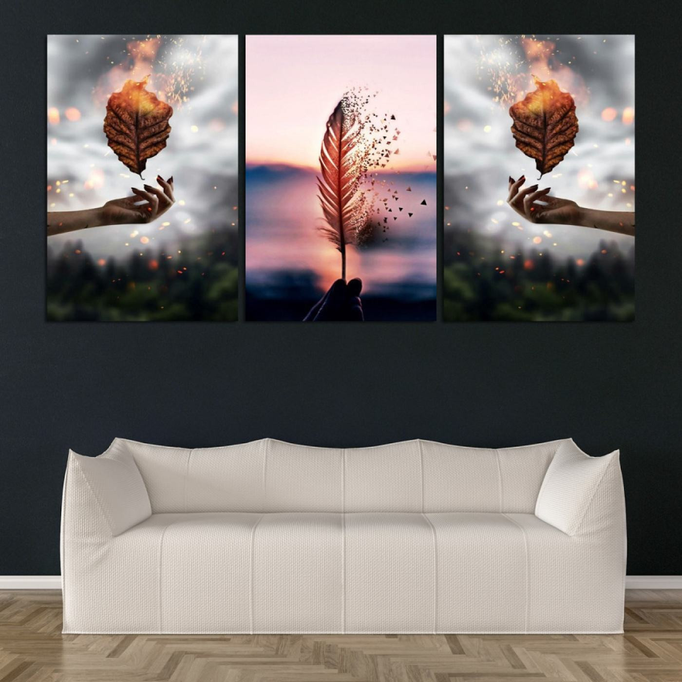لوحة حائط بتصميم عصري - خشب ام دي اف - 120x60 سم - PH 69