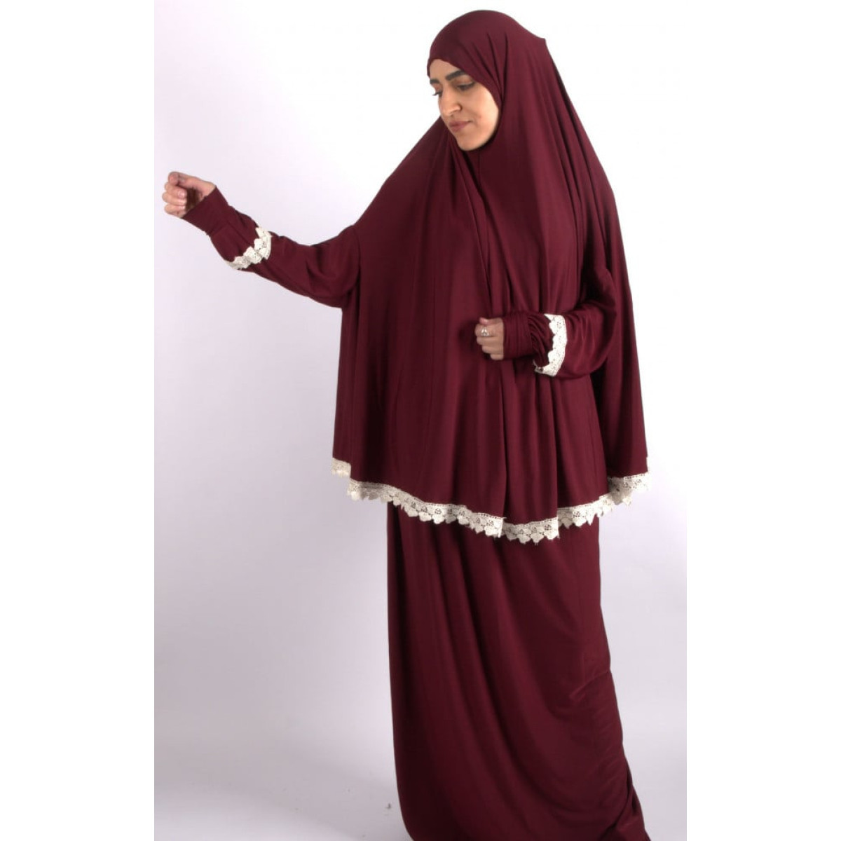 كرم طقم صلاة مع دانتيل - قطعتين
