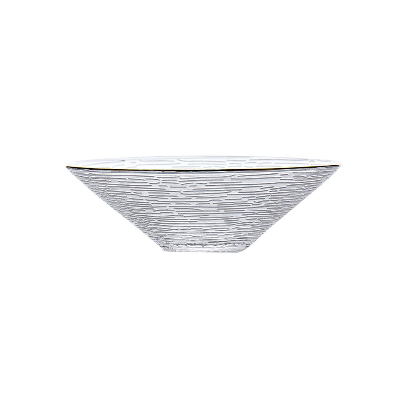 وعاء زجاجي أنيق للفواكه - 16x4.5 سم