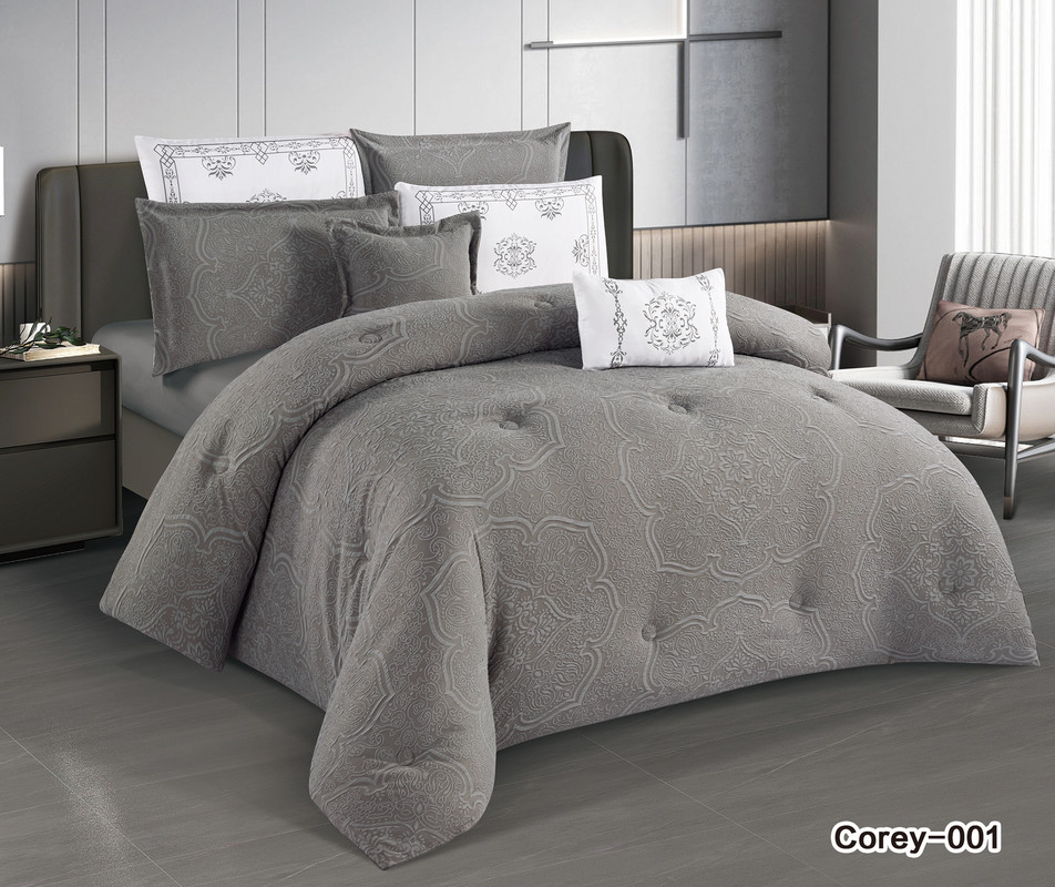 طقم لحاف من هورس 8قطع جاكار ناعم بتصميم عصري ومميز  Corey-01