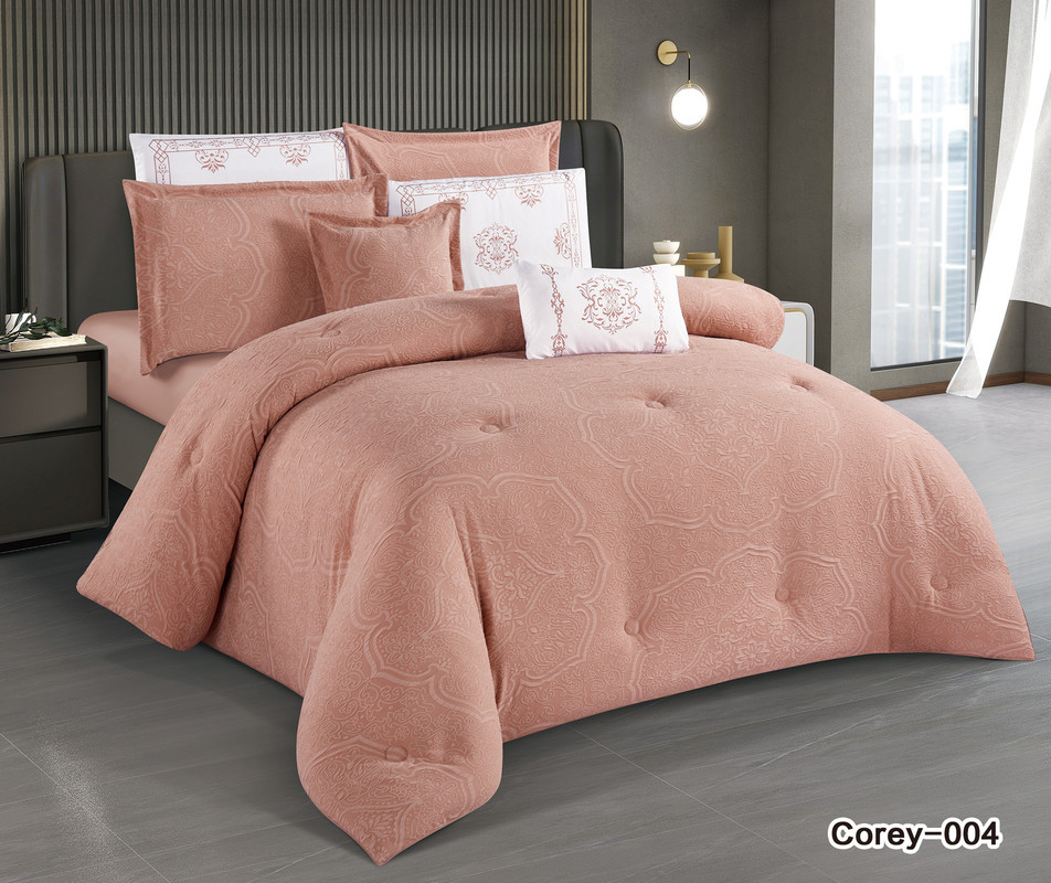 طقم لحاف من هورس 8قطع جاكار ناعم بتصميم عصري ومميز  Corey-04