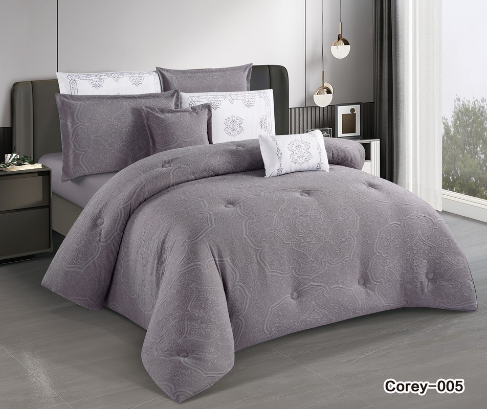 طقم لحاف من هورس 8قطع جاكار ناعم بتصميم عصري ومميز  Corey-05