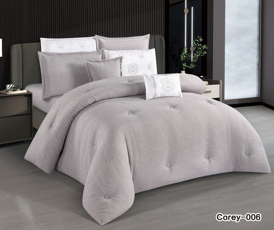 طقم لحاف من هورس 8قطع جاكار ناعم بتصميم عصري ومميز  Corey-06
