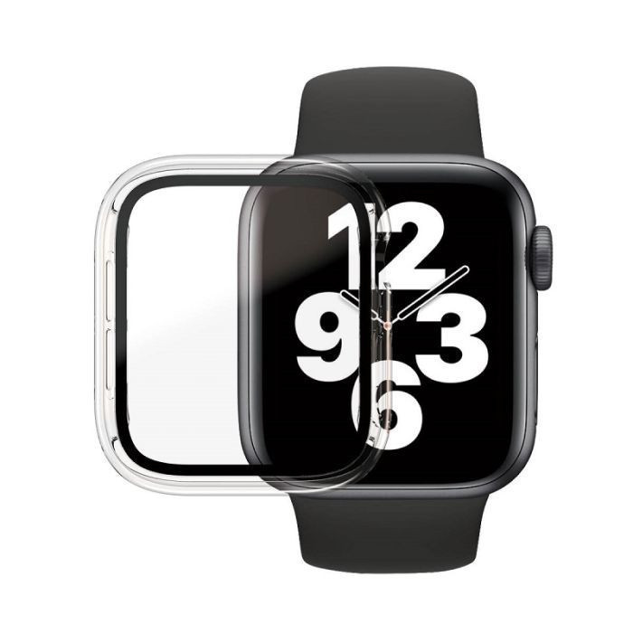 بانزر جلاس حماية كاملة لساعة ابل 4/5/6/SE مقاس (40 mm)| شفاف