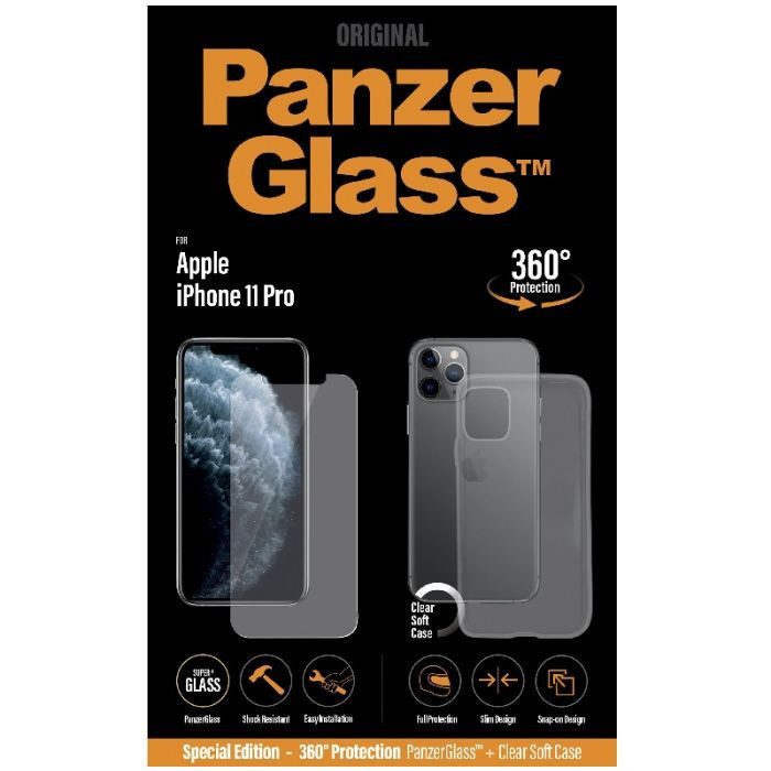بانزر جلاس جراب وشاشة حماية لآيفون 11 برو