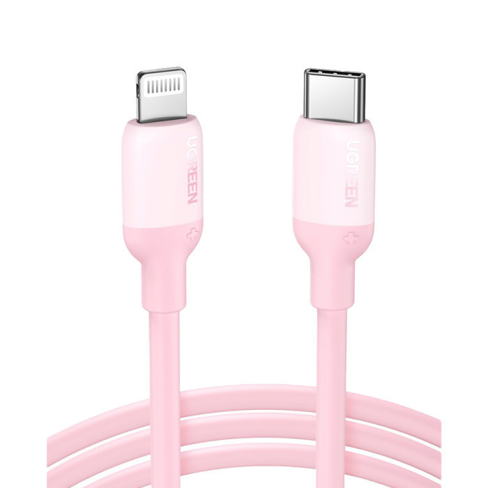 يوجرين سلك شاحن من USB-C إلى آيفون سيلكون بطول 1 م - وردي