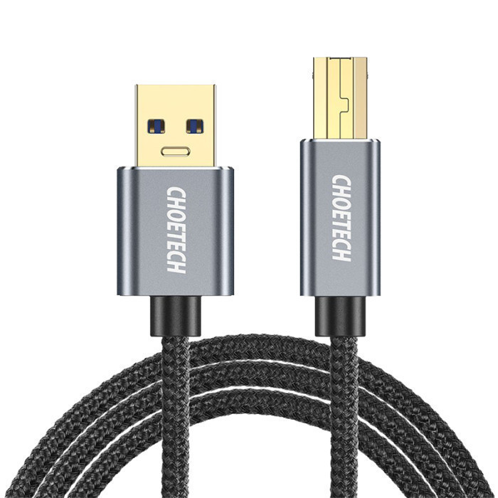 تشويتك كابل USB-A الى USB-B قماش 3متر- أسود