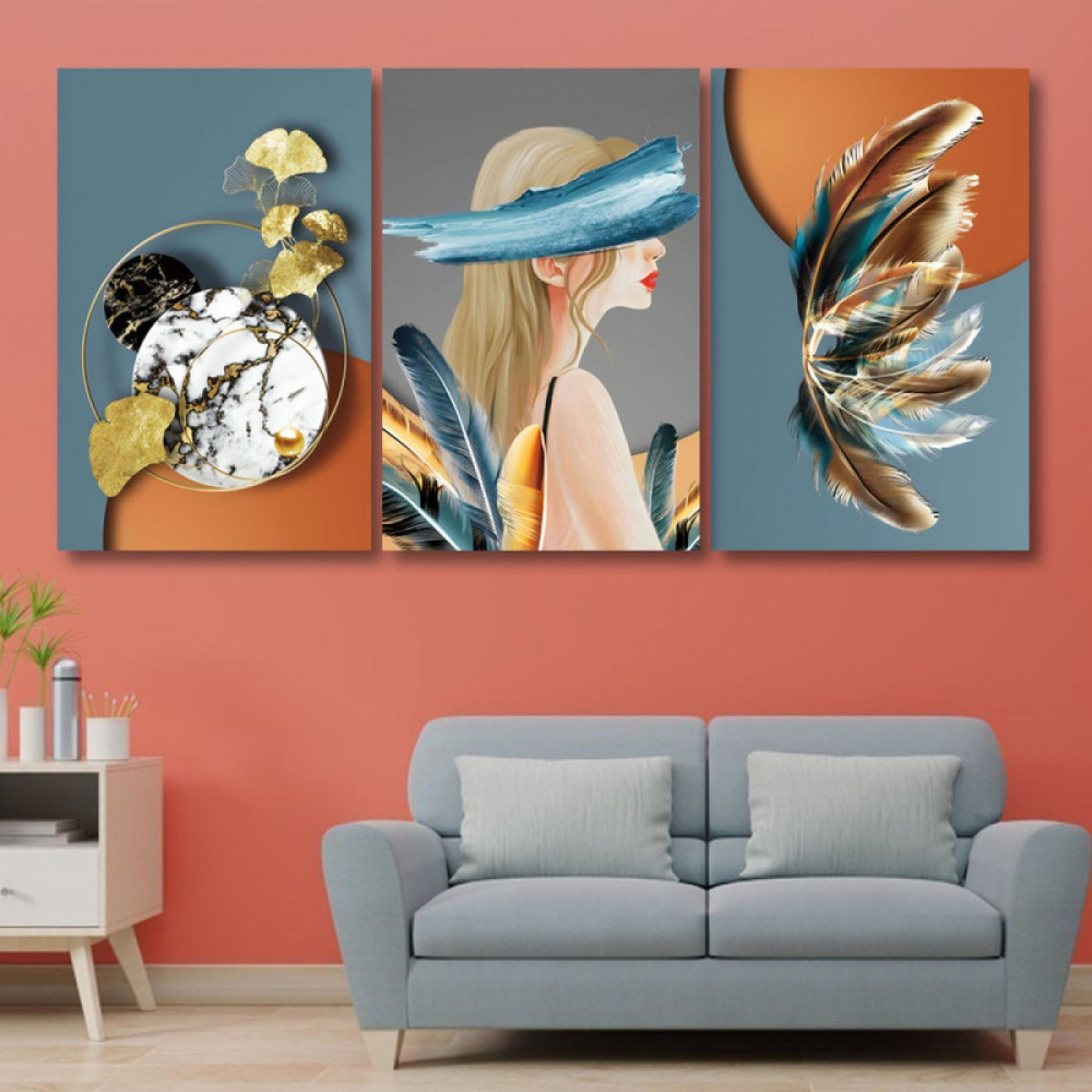لوحة حائط بتصميم امرأة سيرين - خشب ام دي اف - 120x60 سم - PH 250