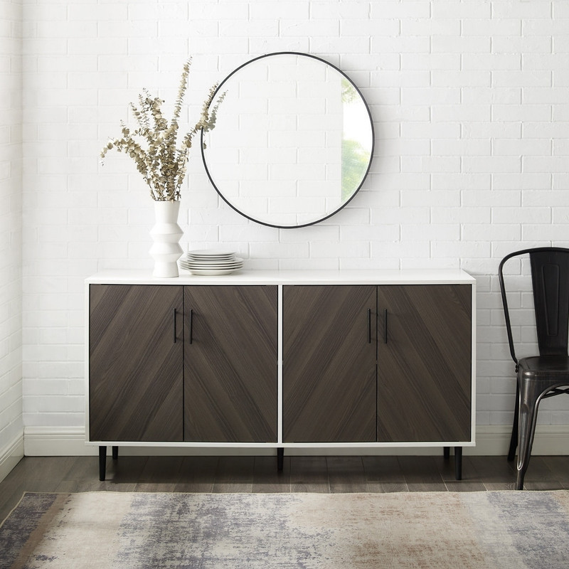 بوفيه Alhome Brown MDF: يجمع بين الأناقة والعملية