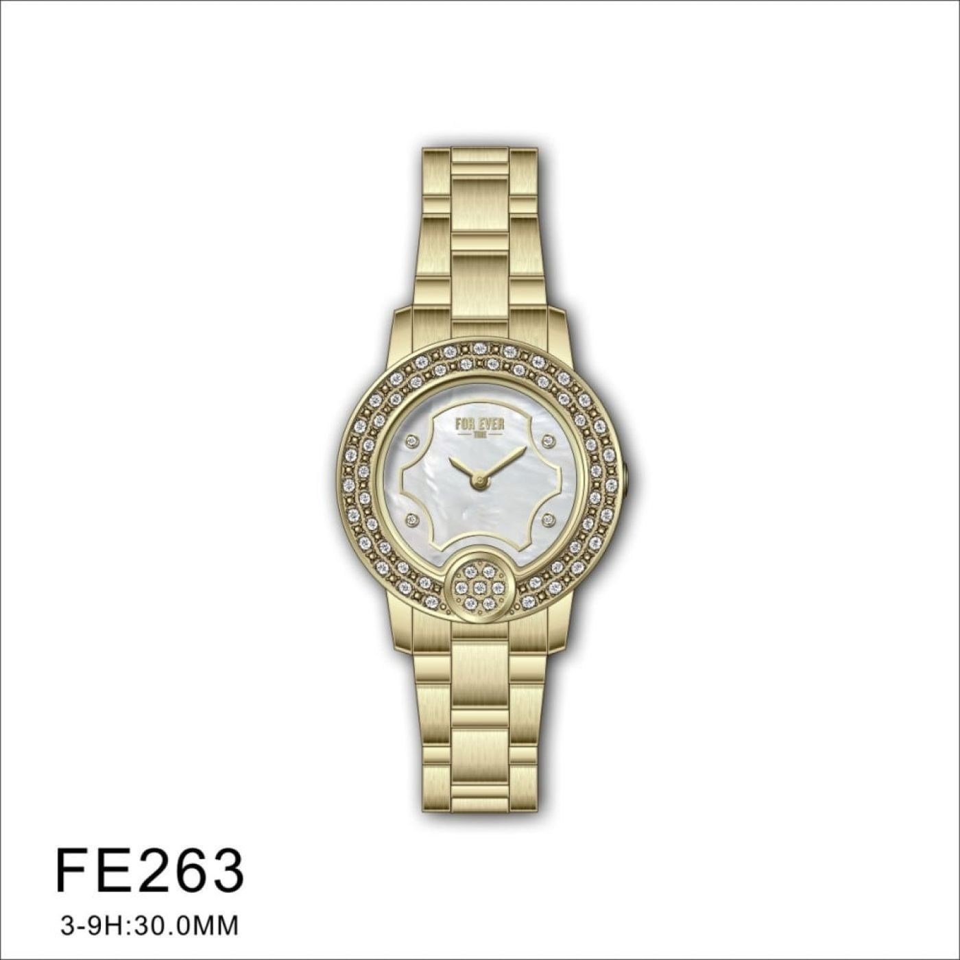 فور ايفر تايم ساعة للنساء - FE263 - حزام معدن