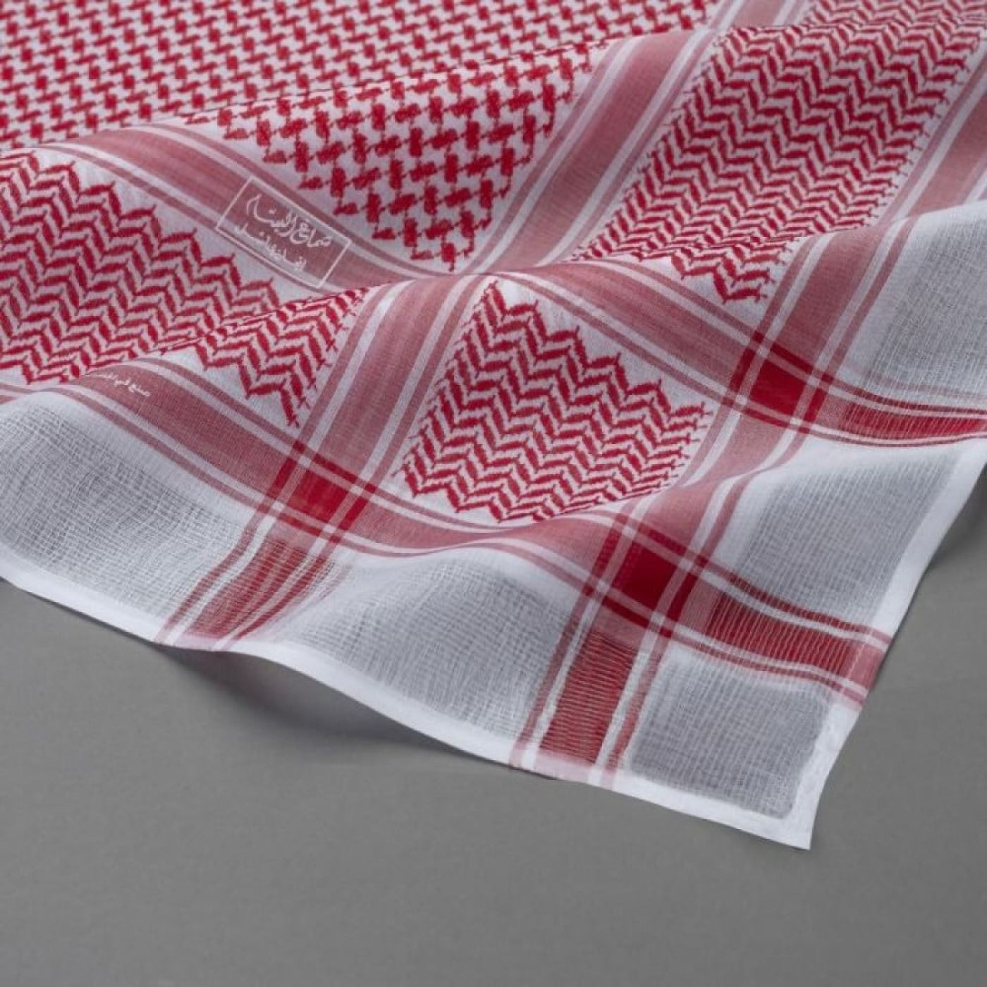 البسام شماغ البصمة كلاسيك لون خاص شلش - أحمر