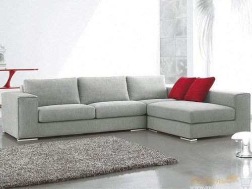 أريكة ألهوم أنيقة على شكل حرف L من الكتان باللون الأزرق الداكن، مقاس 90x250x170x45 سم، خشب سويدي