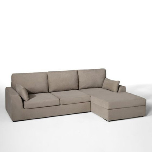 أريكة Alhome أنيقة على شكل حرف L مخملية باللون الأزرق الداكن، مقاس 240x150x45x85 سم، خشب سويدي