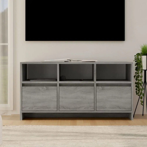 طاولة تلفزيون Alhome Gray: مركز ترفيهي واسع وحديث من الخشب المضغوط