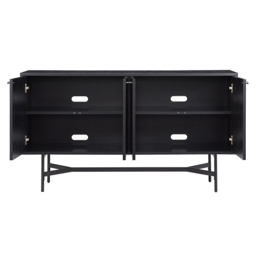 بوفيه Alhome Modern Black MDF: تخزين أنيق لمنزل معاصر