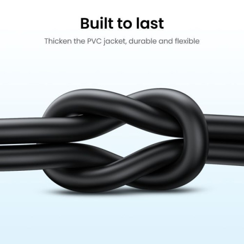 يوجرين سلك شاحن من USB إلى USB-C مضفر بطول 3 م - أسود