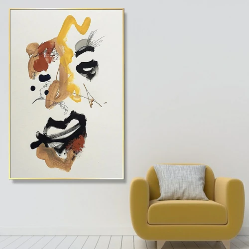 لوحة حائط قماشية رسمة تجريدي مميزة - 120x80 سم