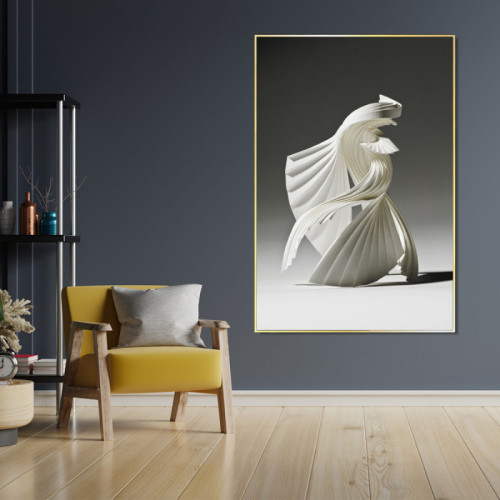 لوحة حائط قماشية رسمة تجريدي فنية - 120x80 سم