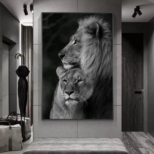 لوحة حائط قماشية أسود - 120x80 سم - v-81-ca