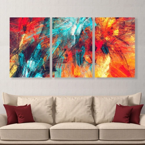 لوحة حائط خشبية روح الألوان - 120x60 سم - خشب ام دي اف - PH 102