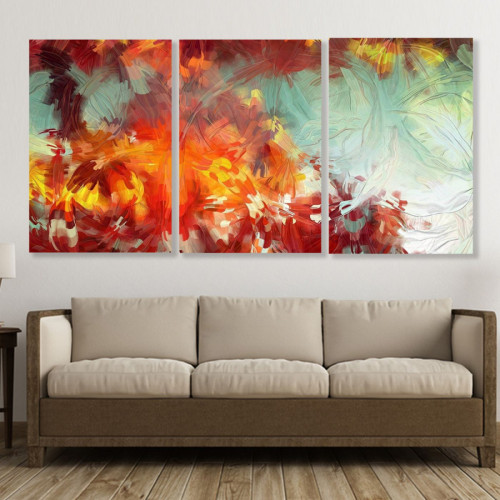 لوحة حائط خشبية بتصميم الفن الحديث - 120x60 سم - خشب ام دي اف - PH 114