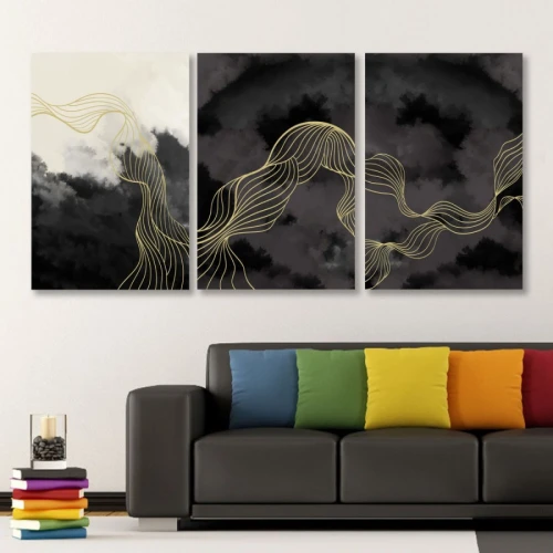 لوحة حائط خشبية تصميم الفن العصري - 120x60 سم - خشب ام دي اف - PH 161
