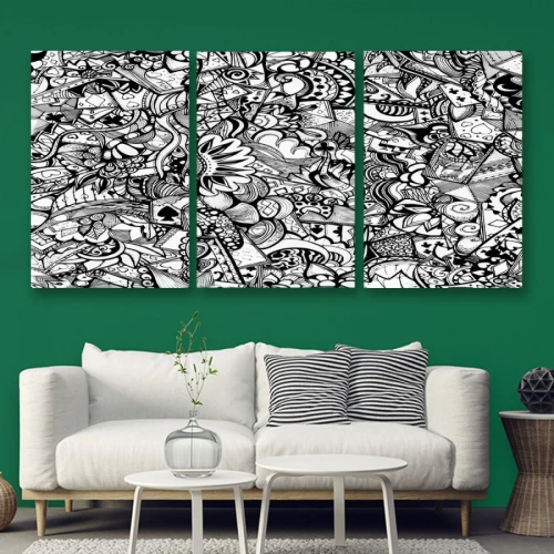 لوحة حائط خشبية تصميم الفن العصري - 120x60 سم - خشب ام دي اف - PH 212