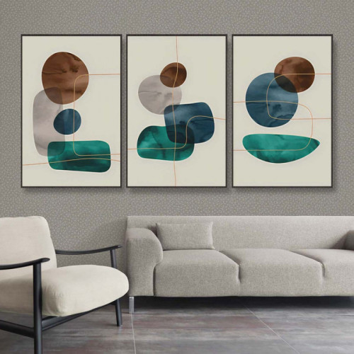 لوحة حائط خشبية تصميم تجريدي - 120x60 سم - خشب ام دي اف - PH 245