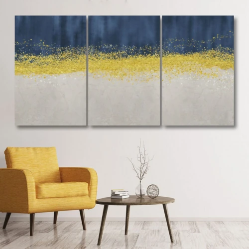 لوحة حائط بتصميم تجريدي سباركلز - خشب ام دي اف - 120x60 سم - PH 254