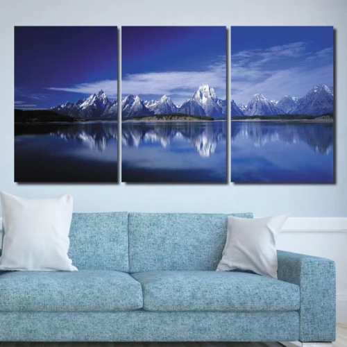 لوحة حائط بتصميم بحيرة - خشب ام دي اف - 120x60 سم - PH 261