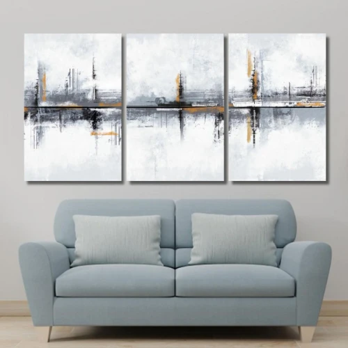 لوحة حائط بتصميم تجريدي ستارك - خشب ام دي اف - 120x60 سم - PH 266