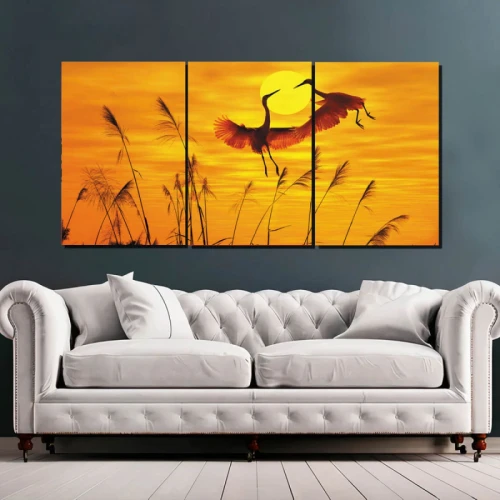 لوحة حائط بتصيم الغروب - خشب ام دي اف - 120x60 سم - PH 292