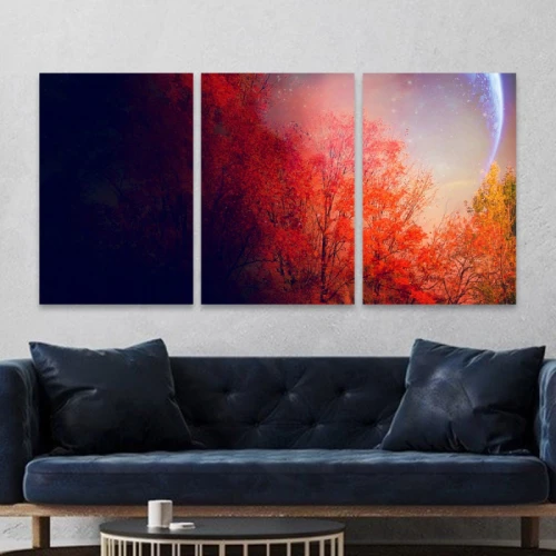 لوحة حائط للسحر ثلاث ثطع - خشب ام دي اف - 120x60 سم - lp3-549