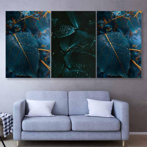 لوحة حائط أوراق نباتات - خشب ام دي اف - 120x60 سم - PH 62