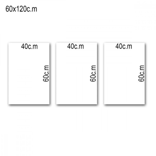 لوحة حائط أزرق متموج - خشب ام دي اف - 120x60 سم - PH 67