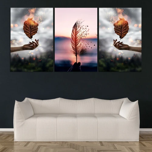 لوحة حائط بتصميم عصري - خشب ام دي اف - 120x60 سم - PH 69