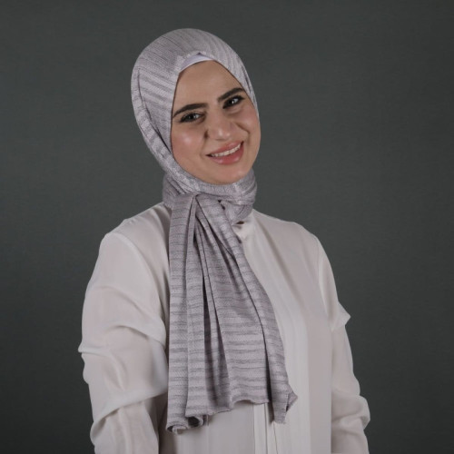 طرحة نايا ليكرا دبل ستريتش مقلم ثابت و مريح - 185x70 سم