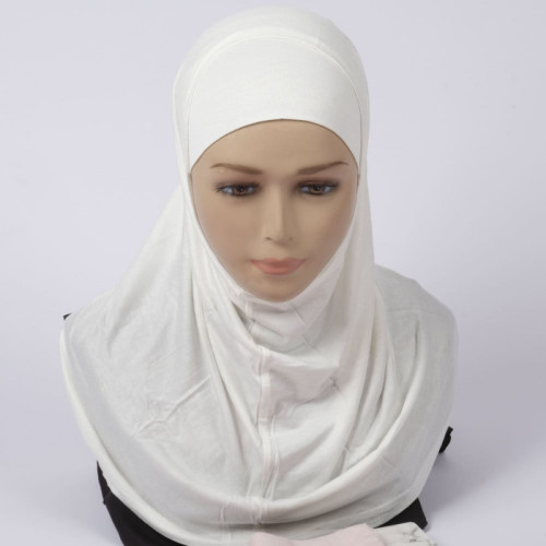 حجاب سادة قطعتين - قطن